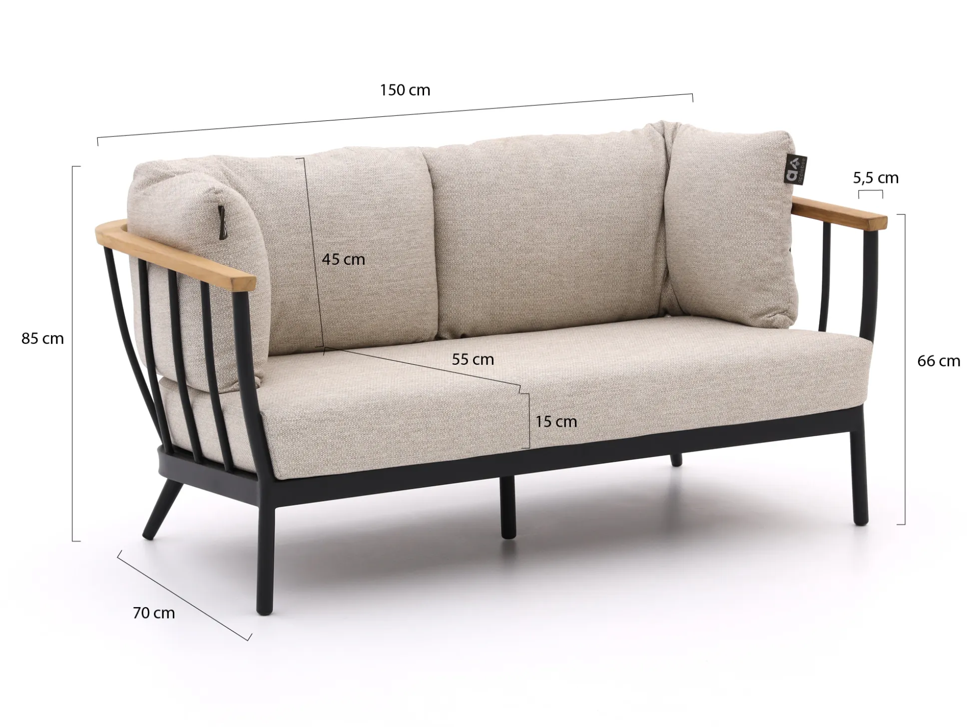 Apple Bee Condor lounge tuinbank 2-zits 150cm