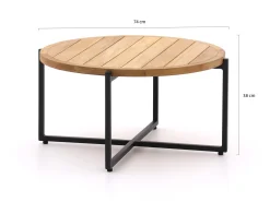 Apple Bee Condor lounge tuintafel ø 74cm (h: 38)