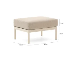 Apple Bee Condor lounge voetenbank 52x68x42cm