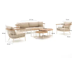 Apple Bee Condor stoel-bank loungeset 6-delig 5-zits