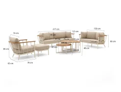 Apple Bee Condor stoel-bank loungeset 7-delig 6-zits