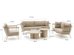 Apple Bee Condor/Tonga stoel-bank loungeset 5-delig 6-zits