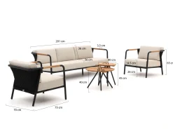 Apple Bee Elle stoel-bank loungeset 5-delig