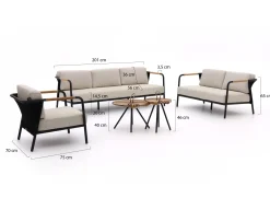 Apple Bee Elle stoel-bank loungeset 5-delig