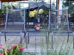 Apple Bee Hawaii lounge tuinstoel stapelbaar met voetenbank