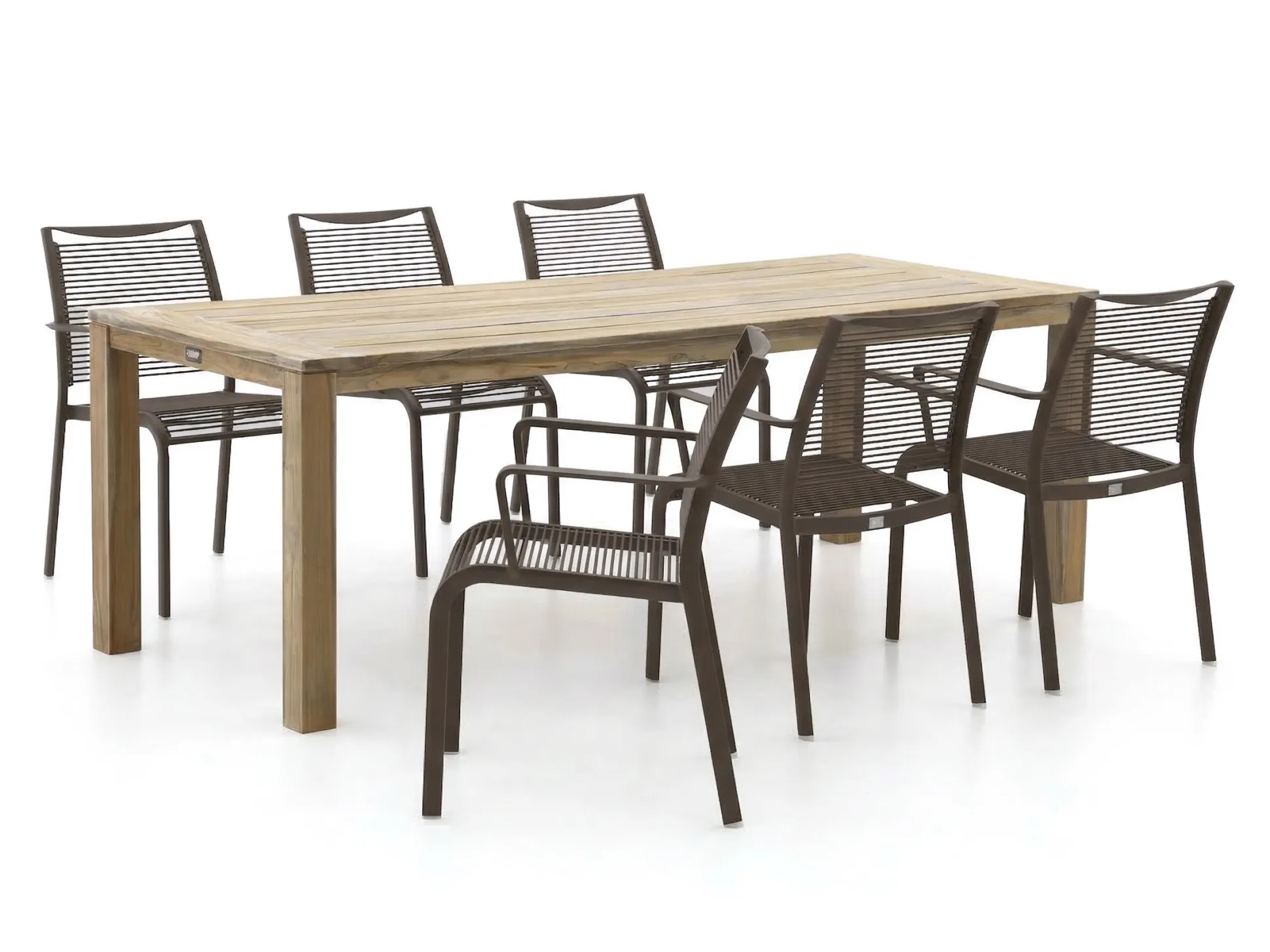 Apple Bee Hawaii/ROUGH-S 220cm dining tuinset 7-delig stapelbaar
