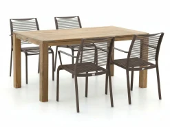 Apple Bee Hawaii/ROUGH-S 160cm dining tuinset 5-delig stapelbaar