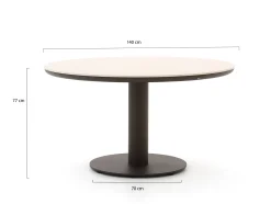 Apple Bee Pine Key/Melville ø 140cm dining tuinset 5-delig