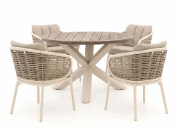 Apple Bee Pine Key/ROUGH-Y ø120cm dining tuinset 5-delig