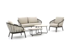 Apple Bee Pine Key stoel-bank loungeset 5-delig 4-zits