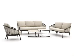 Apple Bee Pine Key stoel-bank loungeset 5-delig 6-zits