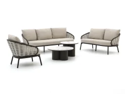 Apple Bee Pine Key/Tonga stoel-bank loungeset 5-delig 6-zits