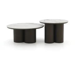 Apple Bee Tonga bijzet tuintafelset ø 80cm (h: 36cm)/ø 60cm (h: 44cm)