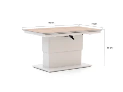 Bellagio Alimini lounge/dining tuintafel 132/182x70x51/67.5cm verstelbaar uitschuifbaar