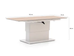 Bellagio Alimini lounge/dining tuintafel 132/182x70x51/67.5cm verstelbaar uitschuifbaar