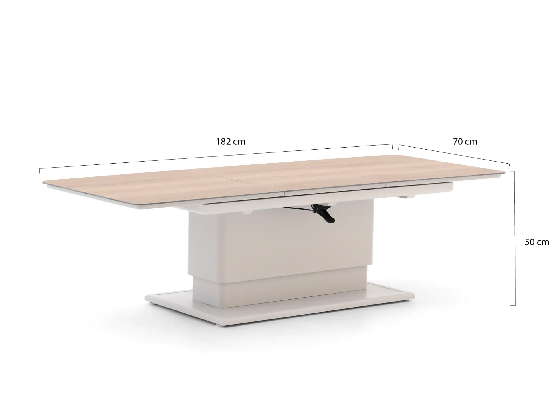 Bellagio Alimini lounge/dining tuintafel 132/182x70x51/67.5cm verstelbaar uitschuifbaar