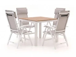 Bellagio Avenza/Fidenza 90cm dining tuinset 5-delig verstelbaar