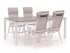 Bellagio Avenza/Fidenza 183cm dining tuinset 5-delig verstelbaar