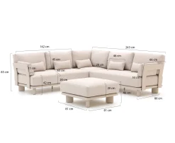 Bellagio Battuello hoek loungeset 4-delig