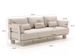 Bellagio Battuello hoek loungeset 4-delig