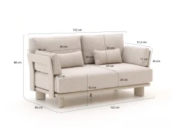 Bellagio Battuello lounge tuinbank 2-zits 160cm