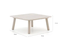 Bellagio Birgi Novo lounge tuintafel 70x70x31cm