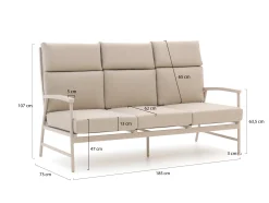 Bellagio Bondeno lounge tuinbank 3-zits 188cm