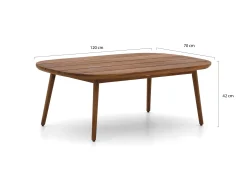 Bellagio Brasimone lounge tuintafel 120x70x42cm