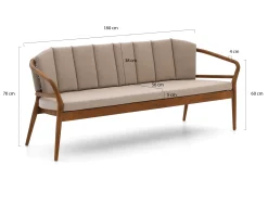 Bellagio Brasimone lounge tuinbank 3-zits 188cm