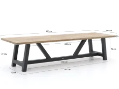 Bellagio Bresimo dining tuintafel 330x100cm
