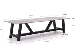 Bellagio Bresimo dining tuintafel 317x100cm