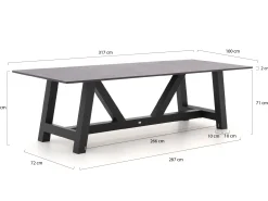 Bellagio Bresimo dining tuintafel 317x100cm