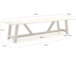 Bellagio Bresimo dining tuintafel 317x100cm
