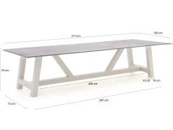 Bellagio Bresimo dining tuintafel 317x100cm