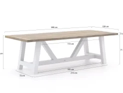 Bellagio Bresimo dining tuintafel 260x100cm