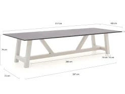 Bellagio Bresimo dining tuintafel 317x100cm