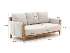 Bellagio Calcinelli lounge tuinbank 3-zits 209.5cm