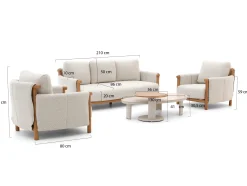 Bellagio Calcinelli stoel-bank loungeset 5-delig 5-zits