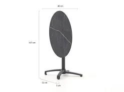 Bellagio Canzo klaptafel ø80cm (h:73cm)