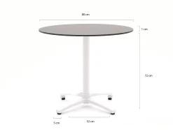 Bellagio Canzo klaptafel ø80cm (h:73cm)