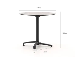 Bellagio Canzo klaptafel ø80cm (h:73cm)