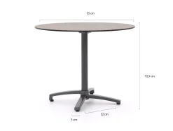 Bellagio Canzo klaptafel ø80cm (h:73cm)