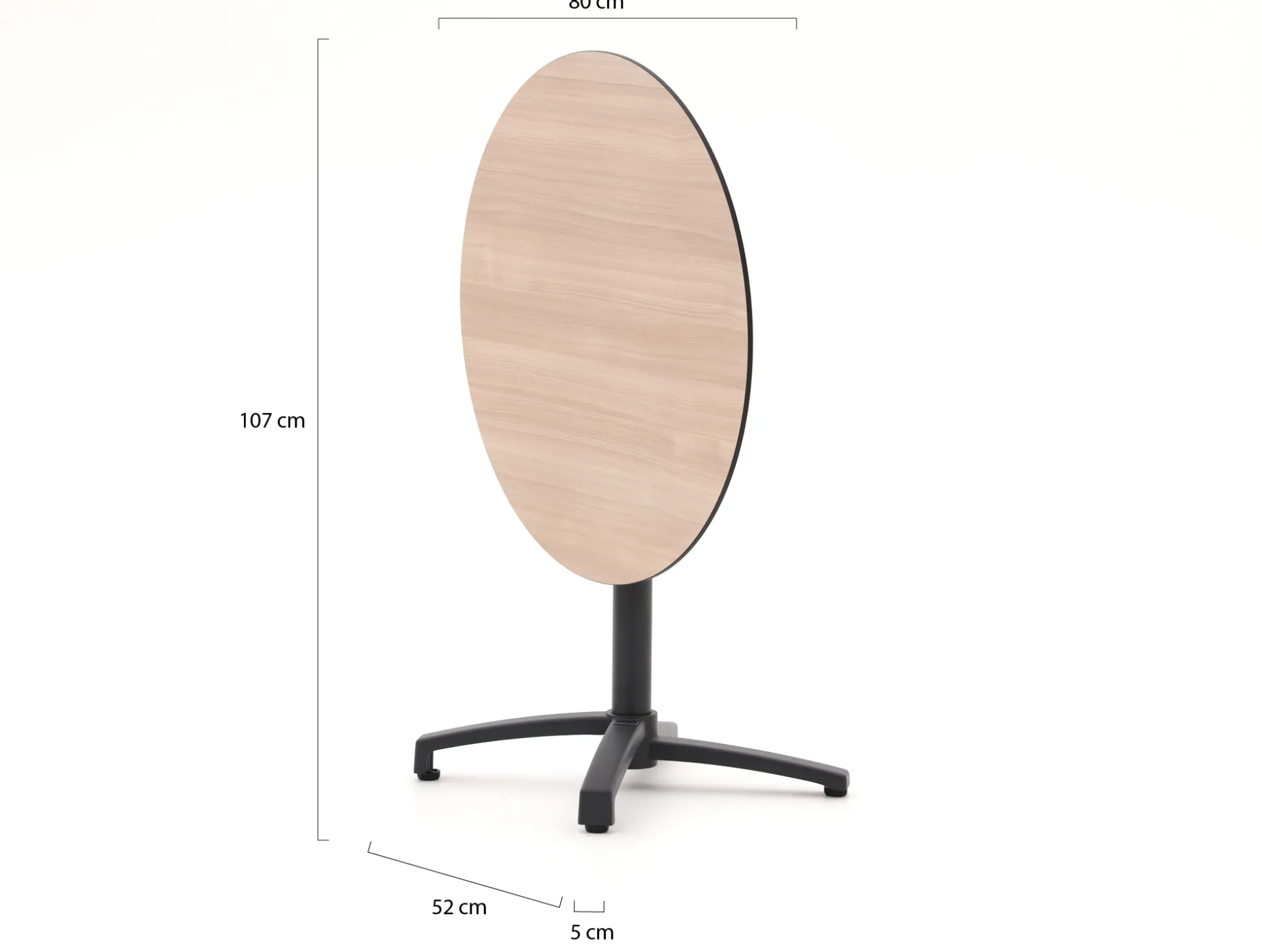Bellagio Canzo klaptafel ø 80cm (h:73cm)