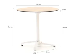 Bellagio Canzo klaptafel ø 80cm (h:73cm)