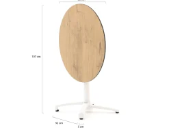 Bellagio Canzo klaptafel ø 80cm (h:73cm)