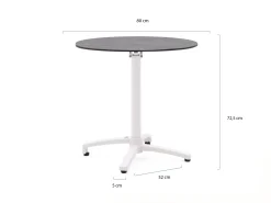 Bellagio Canzo klaptafel ø80cm (h:73cm)
