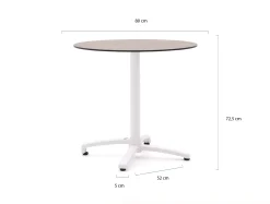 Bellagio Canzo klaptafel ø80cm (h:73cm)