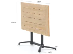 Bellagio Canzo klaptafel 120x70x75cm