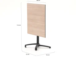 Bellagio Canzo klaptafel 80x80x73cm