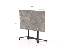 Bellagio Canzo klaptafel 120x70x73cm